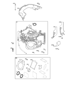 Cylinder Group Diagram and Parts List for 61A277-0107-J1  Briggs and Stratton Engine